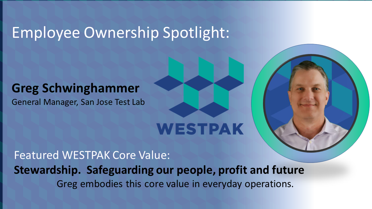 Employee Owner Spotlight: Greg Schwinghammer Employee Owner Spotlight: Greg Schwinghammer